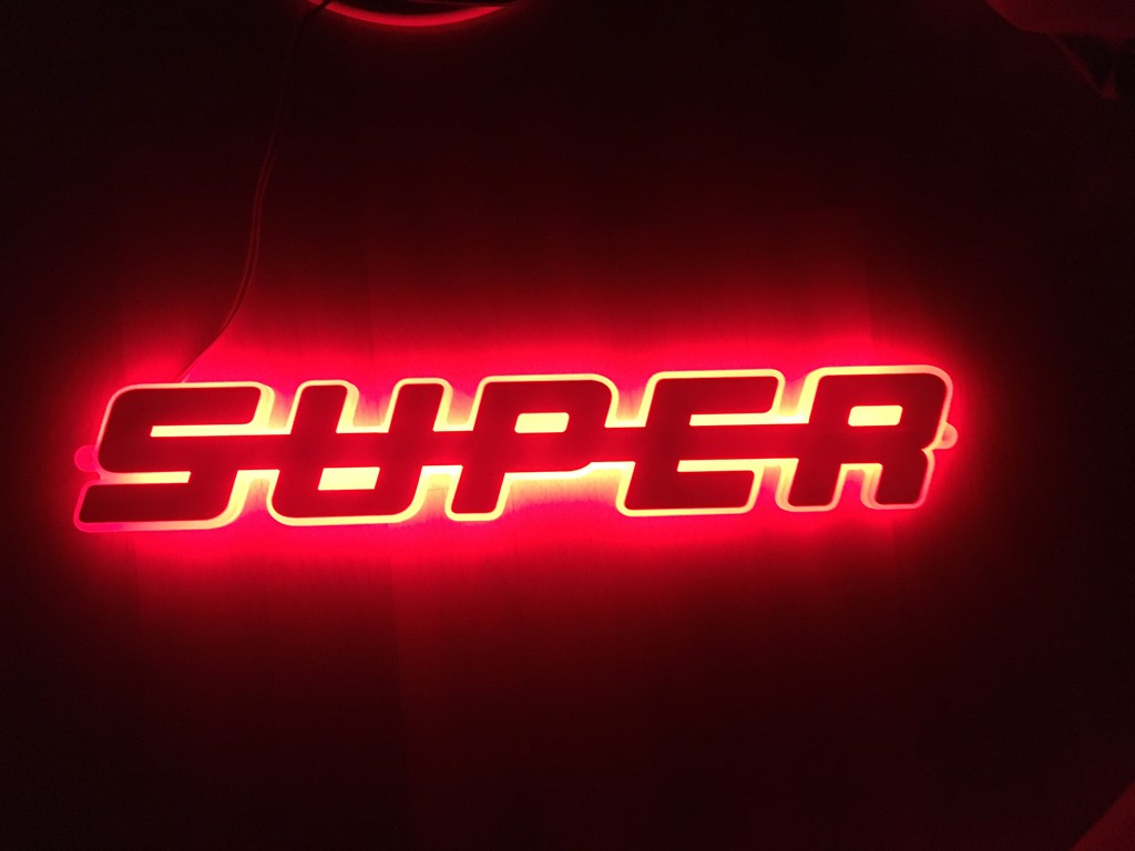 For TRUCK LED Emblem Text (SUPER) 24V / Red