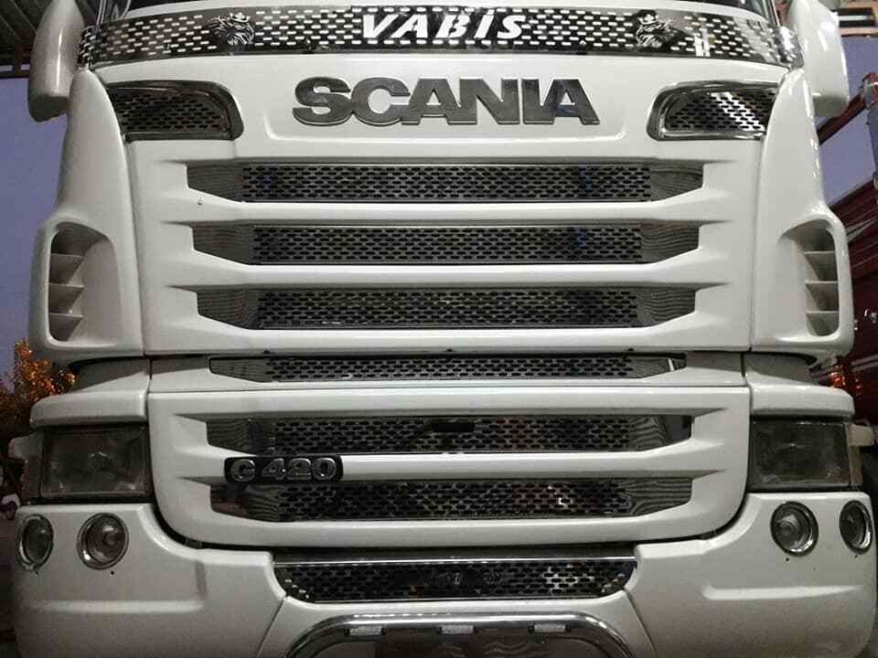 Scania R G series Truck Chrome Name Logo Grill Badge S.Steel 2009-2017 (82 cm)