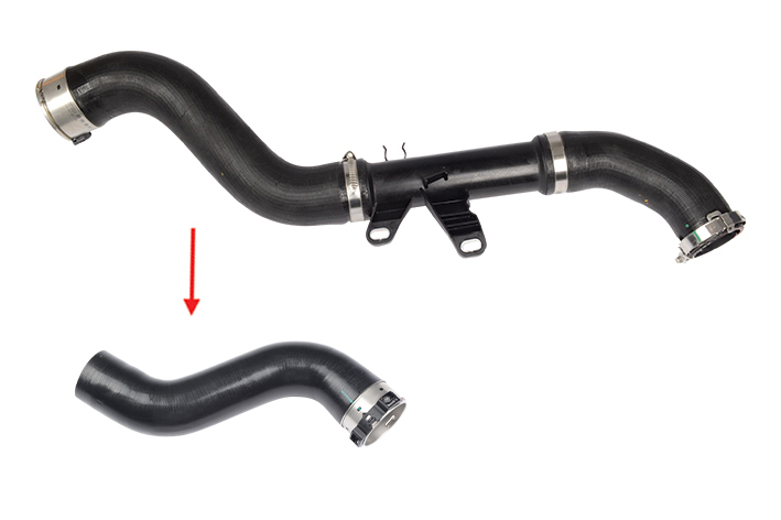 TURBO HOSE EXCLUDING PLASTIC PIPE BIG HOSE SHOWN WITH ARROW - 4475280582