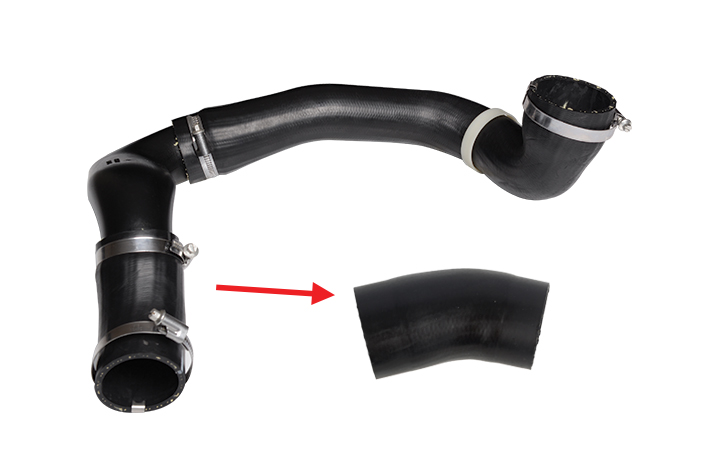 TURBO HOSE EXCLUDING PLASTIC PIPE SMALL HOSE SHOWN WITH ARROW - LR002589 - LR066429