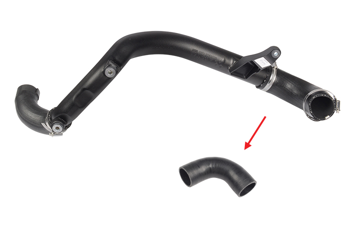 TURBO HOSE EXCLUDING PLASTIC PIPE BIG HOSE SHOWN WITH ARROW - 13712753079