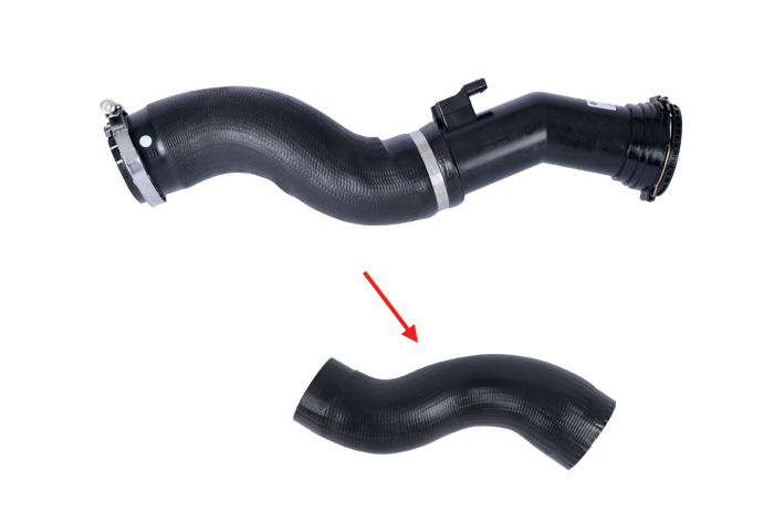 TURBO HOSE EXCLUDING PLASTIC PIPE HOSE SHOWN WITH ARROW - 13717597588