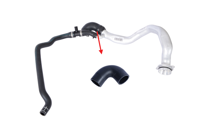 COOLING HOSE EXCLUDING METAL PIPE HOSE SHOWN WITH ARROW - 11537584630