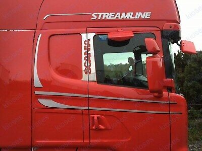 SCANIA R-P-G Series 2009-2016 Chrome Door Post Pillar 4 PCS S.STEEL