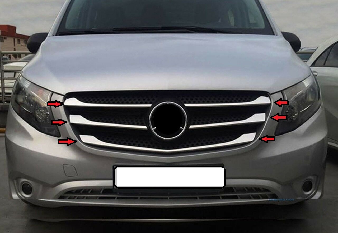 Mercedes Vito W447 Metris Chrome Front Grill Trim (5Pcs) 2014-2020