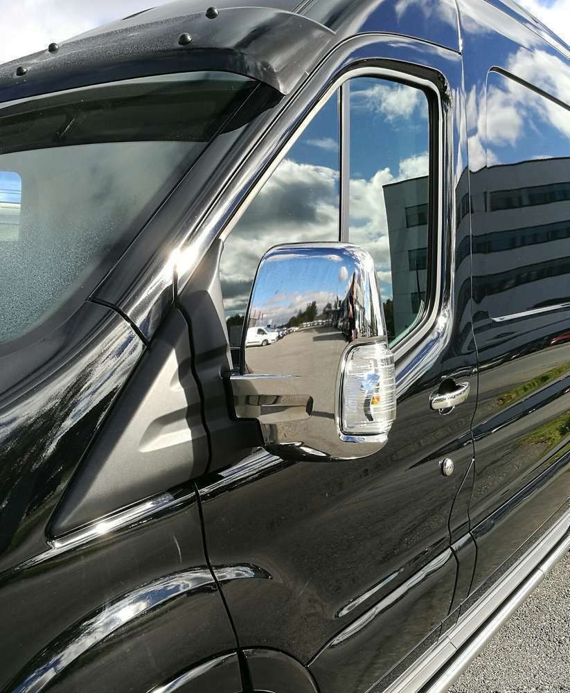 Ford Transit MK8 2014+ Chrome Mirror Cover Stainless Steel