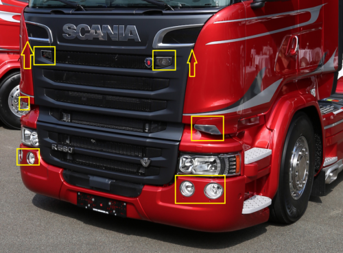 Scania RPG Series Truck styling Chrome Cover Set 10 pcs. Stainless Steel