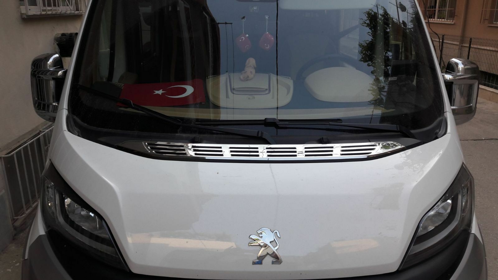 Peugeot Boxer Fourgon-Fiat Promaster Chrome Bonnet Ventilation Hood Trim 1pcs S.Steel 2014-2018