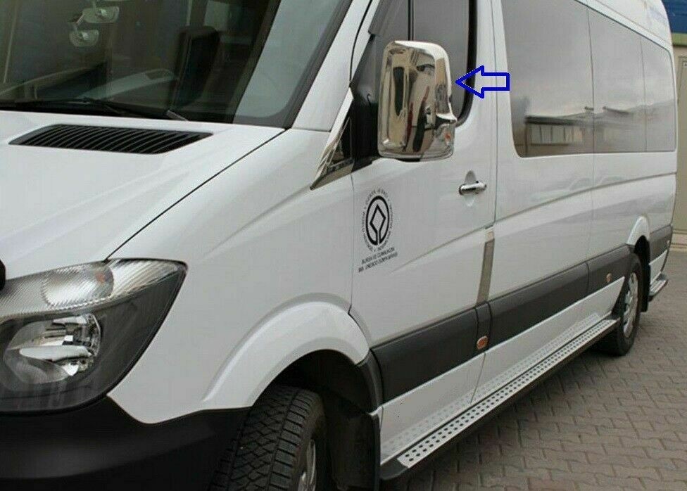 Volkswagen Crafter 2006-2017 Chrome Mirror Covers + 4Door Handle Cover 10 PCS S.Steel