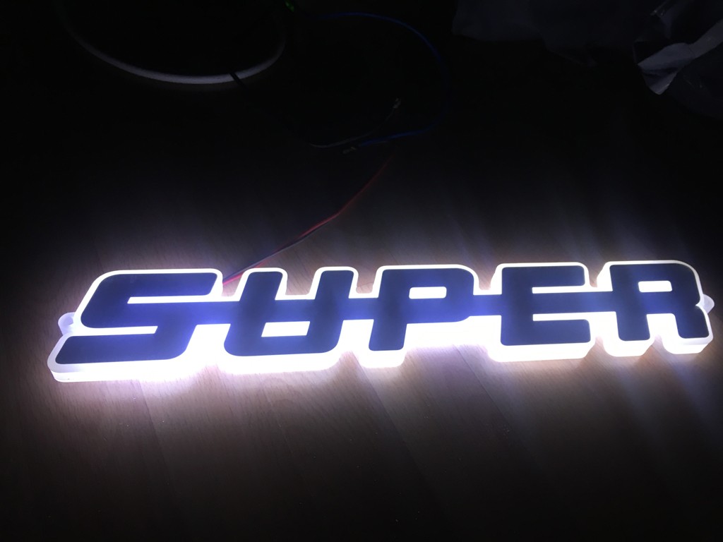 For TRUCK LED Emblem Text (SUPER) 24V / White