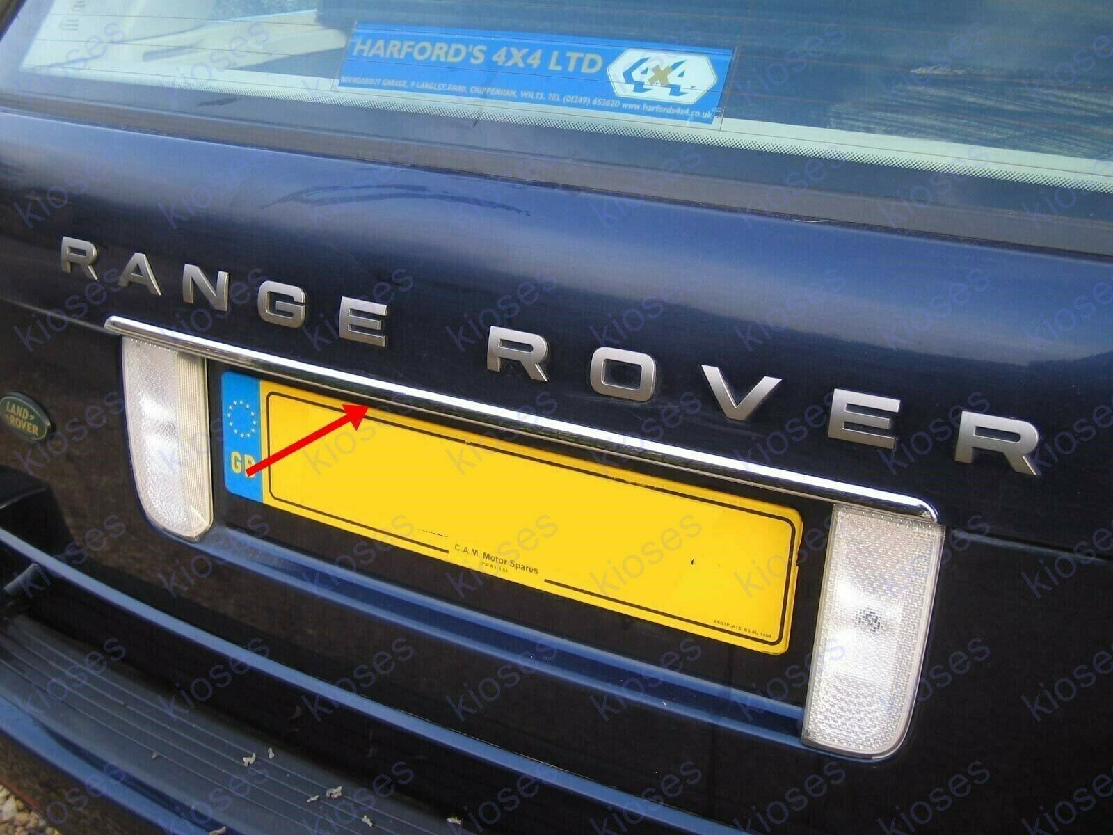 Range Rover L322 Chrome Rear Trunk Tailgate Trim Cover S.STEEL 2002-2013
