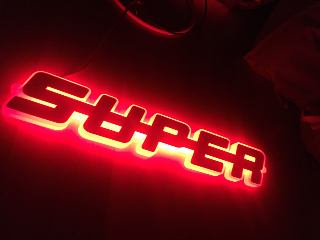 For TRUCK LED Emblem Text (SUPER) 24V / Red